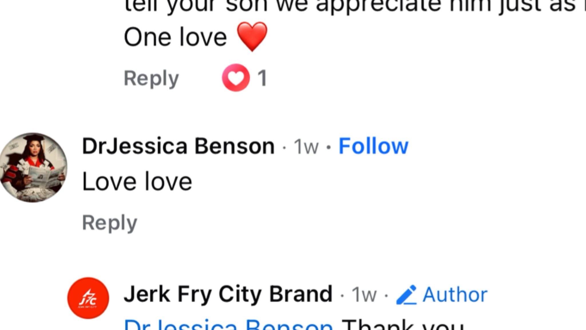 Social media comment section with user interactions on a white background